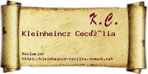 Kleinheincz Cecília névjegykártya